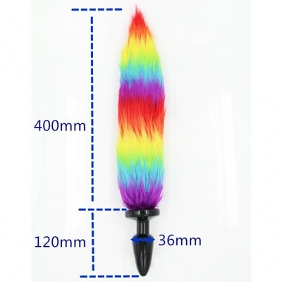 Sexy Rainbow Tail Anal Butt Plug - Image 3