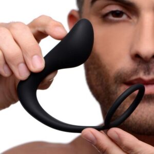 Ass-Gasm Silicone Cockring Male G Spot Plug