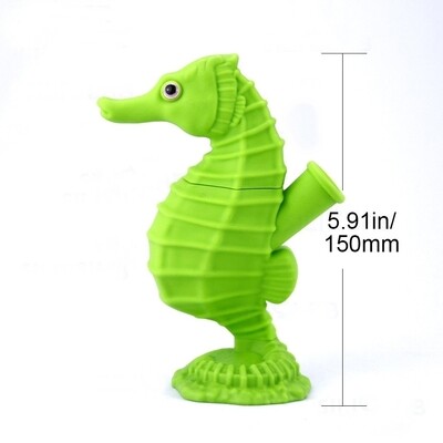 Silicone Seahorse Water Bubbler Weed Blunt Holder - Image 8