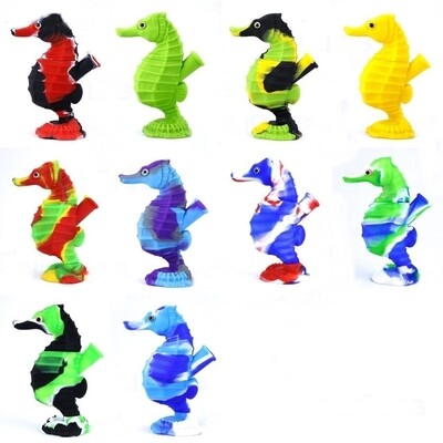 Silicone Seahorse Water Bubbler Weed Blunt Holder - Image 6