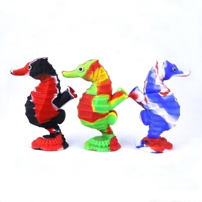 Silicone Seahorse Water Bubbler Weed Blunt Holder - Image 5