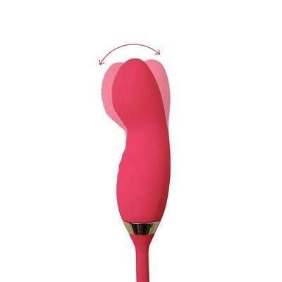 Silicone Rose Clitoral Licking Wiggling Finger Vibrator - Image 9
